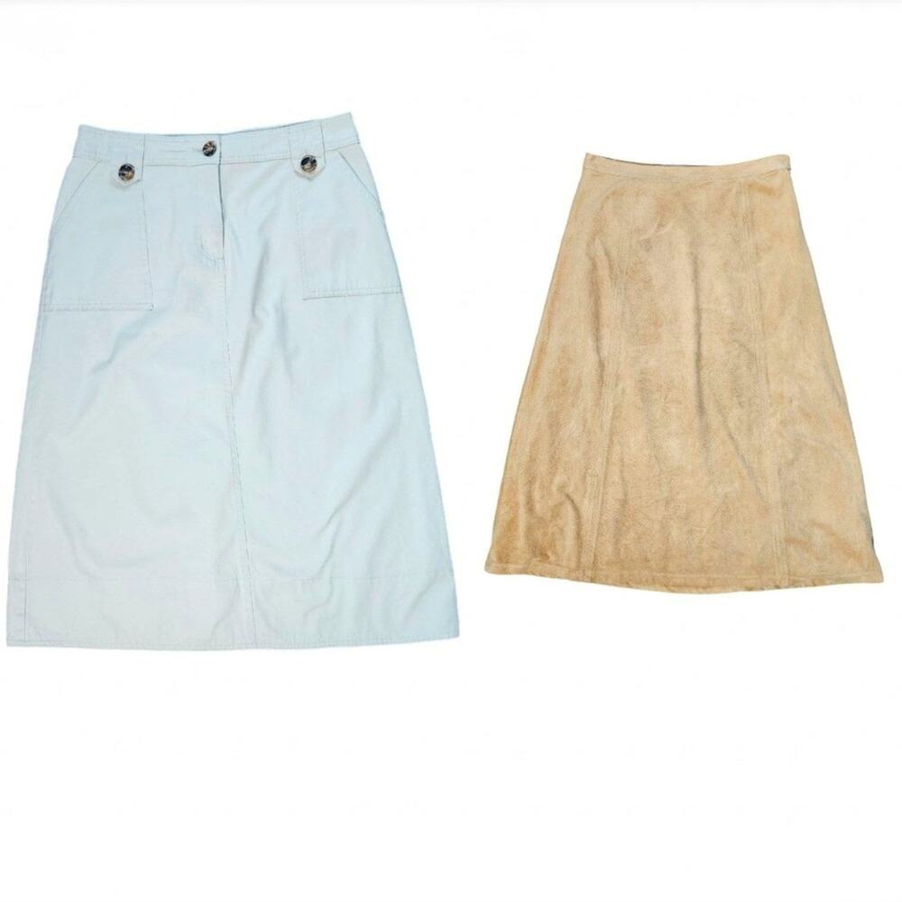 Janeville and Kim Rogers modest skirts (2) beige size 8 and size 6